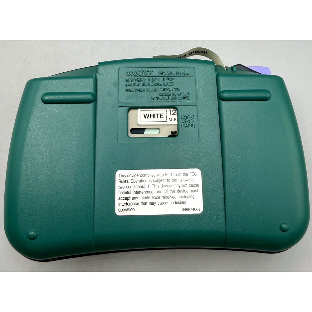 Brother P-Touch PT-65 Home & Hobby Label Maker Teal Green Electronic, Works! - Picture 10 of 12